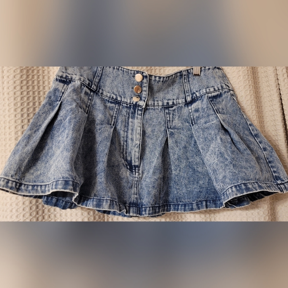 Veronica Blue Denim Mini Skirt, Size 8